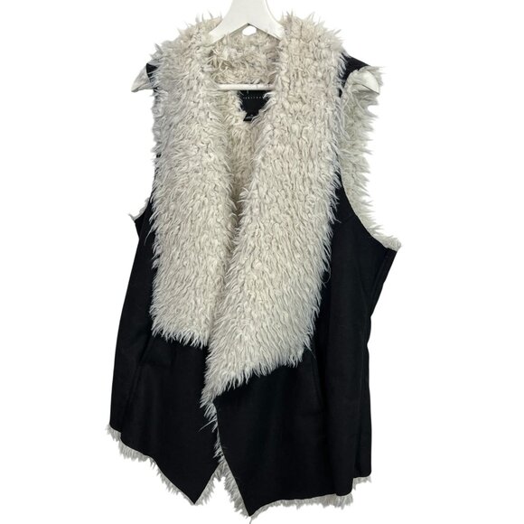 Sanctuary Vest Womens XL Jacket Faux Suede Faux Fur Coat Fall Winter Sleeveless - Picture 4 of 16